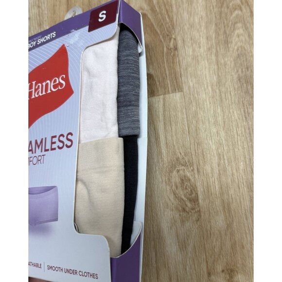 Hanes Girls Underwear 4 Pack Boy Shorts Seamless Comfort Size S Tagless Stretch - Picture 2 of 5